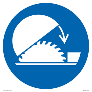 Mandatory: Use table saw adjustable guard